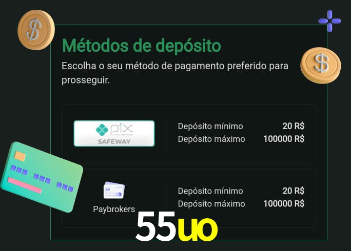 O cassino 55uo oferece uma grande variedade de métodos de pagamento